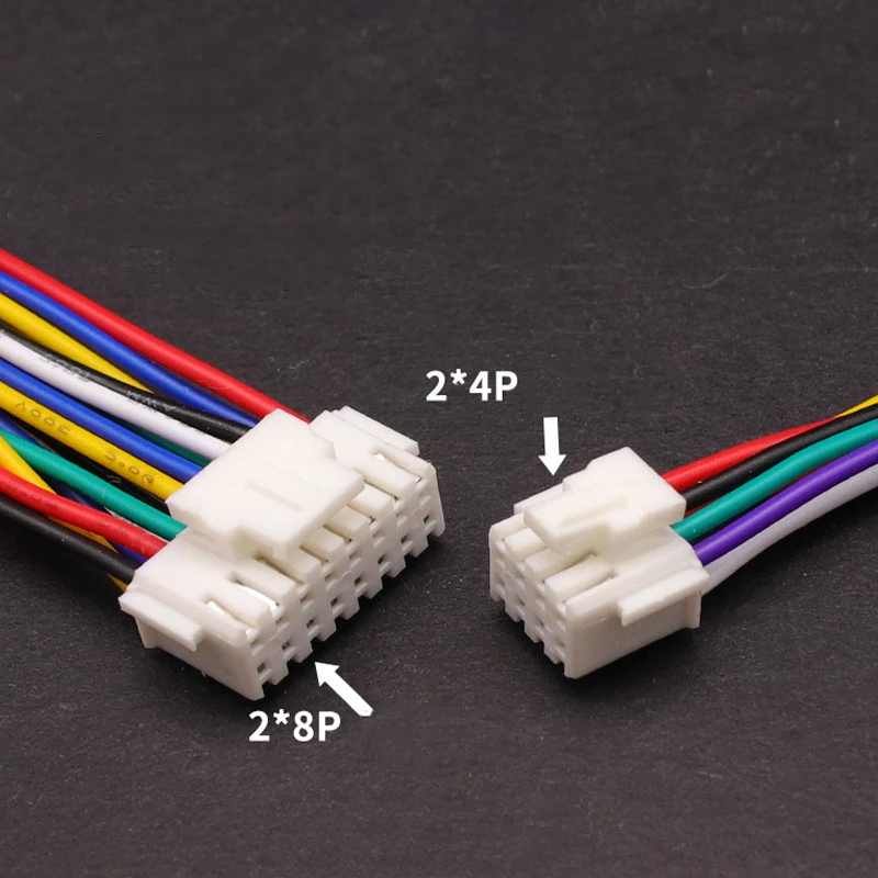 5PCS PHB 2.0mm Female Connector Terminal Cable 20cm Connector with Lock 4p 6p 8p 10p 12p 14P 16P 20P Double Head