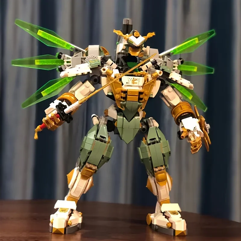 942pcs Green Wing Titan Mech Building Blocks Christmas Birthday Gift