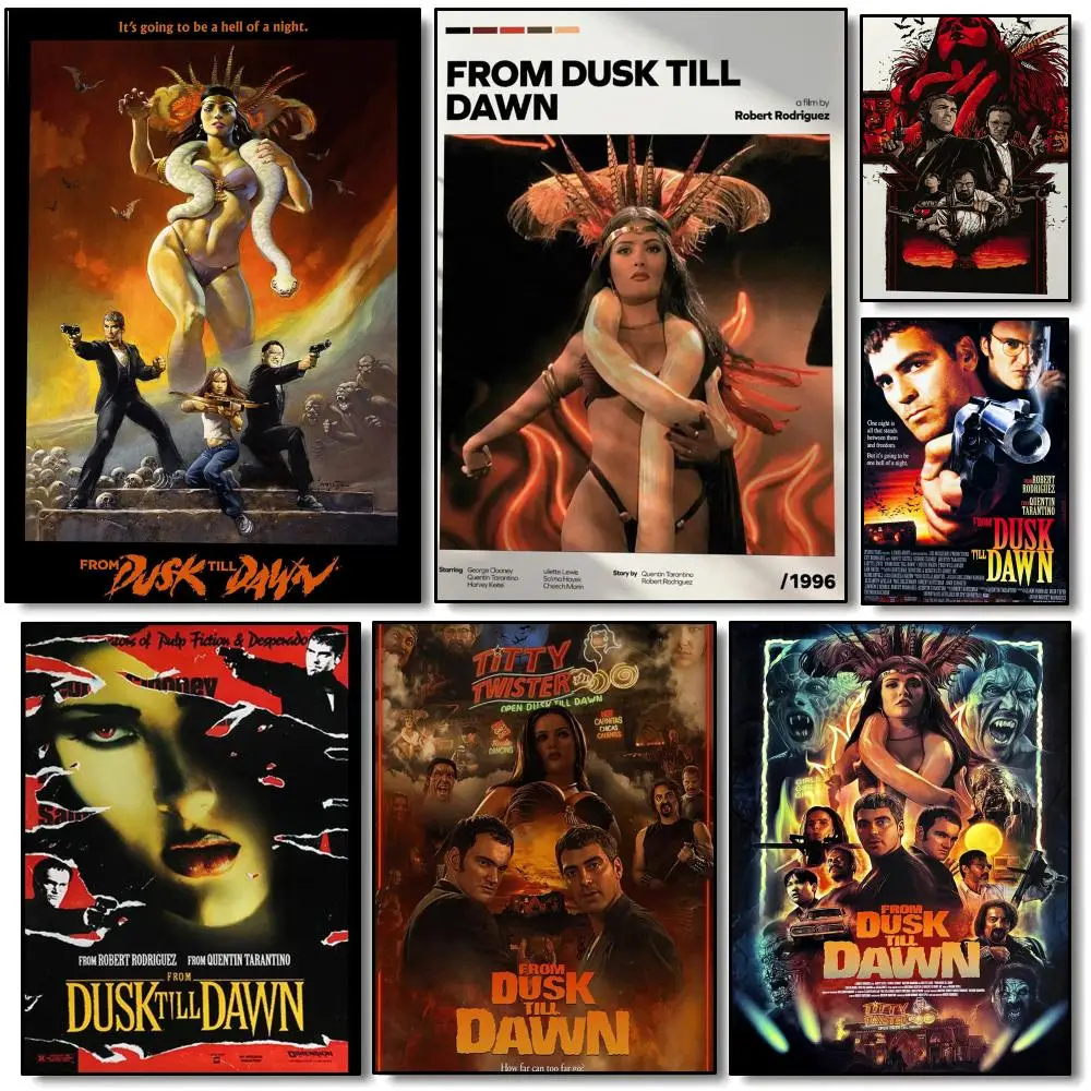 Movie From D-Dusk Till Dawn Poster Modern Minimalist Wall Art Prints for Bedroom Living Room Home Decor Interior Gift