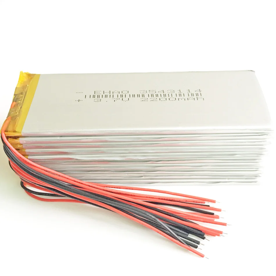 10 pcs 3.7V 2200mAh Polymer Lithium Li-Poly Rechargeable Battery 3543114 Power For GPS PSP PAD mobile phone Power bank Tablet PC