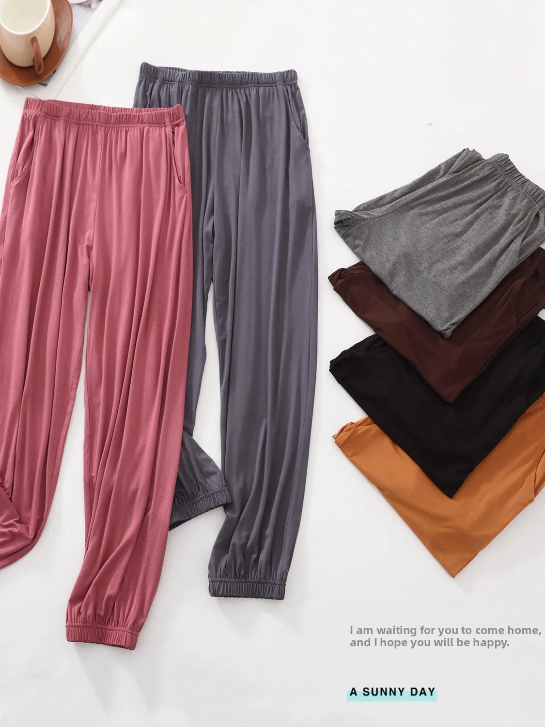 

Спортивные брюки из модала, женские летние тонкие шелковые брюки с фонариком, свободные большие размеры, длинные брюки для танцев, повседневные брюки