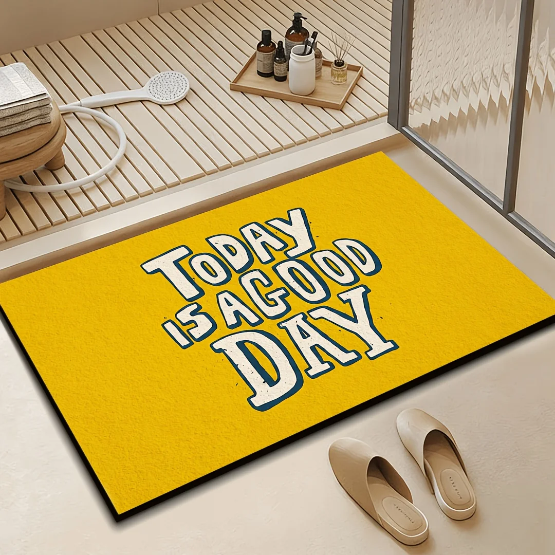 Tapis de porte jaune avec cita - Home Goods Bathroom Rugs avis et prix
