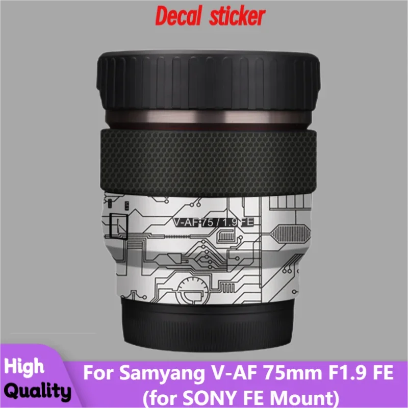 For Samyang V-AF 75mm F1.9 FE for SONY FE Mount Lens Sticker Protective Skin Decal Film Anti-Scratch Protector Coat 45mm 24mm