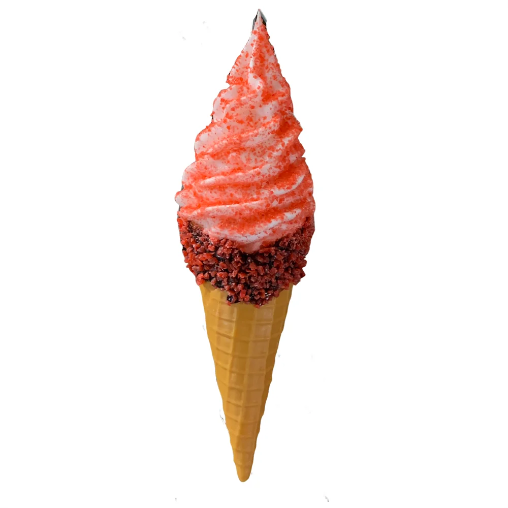 Chocolate Crispy Waffle Cone Original Ice Cream Strawberry Freeze-dried Crispy Sugar Powder Beach Model Faux Soft Serve Props