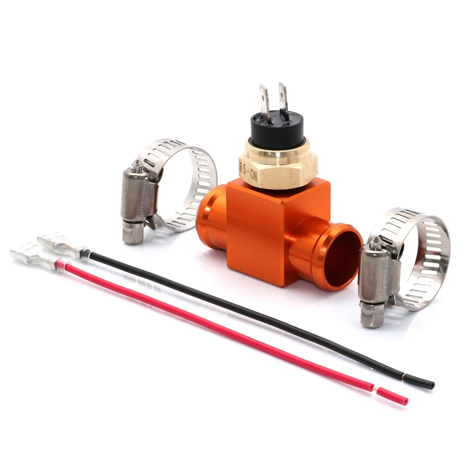 Aluminum Alloy Radiator Fan Switch High Accuracy Thermostat Temperature Sensor for Motorcycle Repair and Replacement