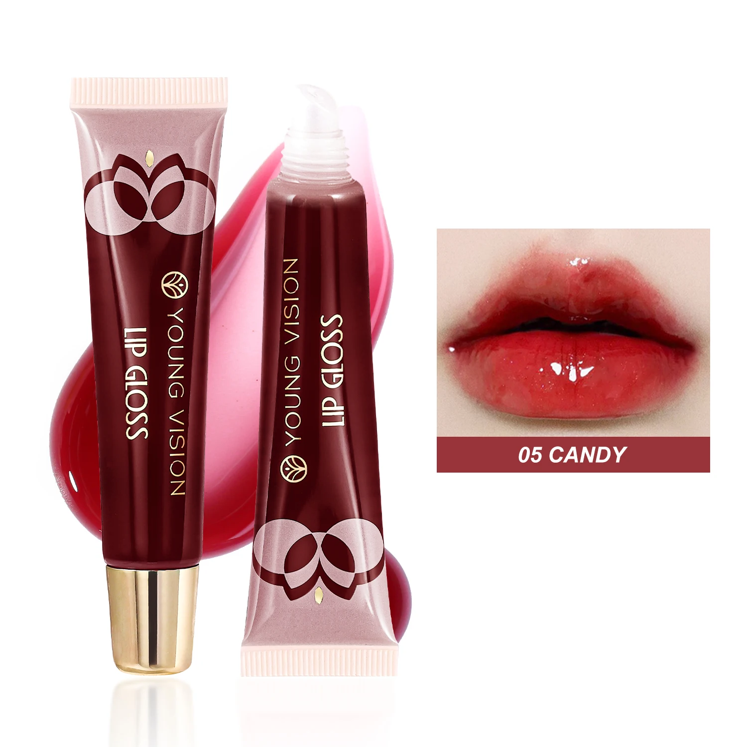 يونغ فيجن 6-لون جوهر اشراق زيت الشفاه العناية بالشفاه بلسم الشفاه جوهر ممتلئ الشفاه مرطب التقشير زيت الشفاه #1