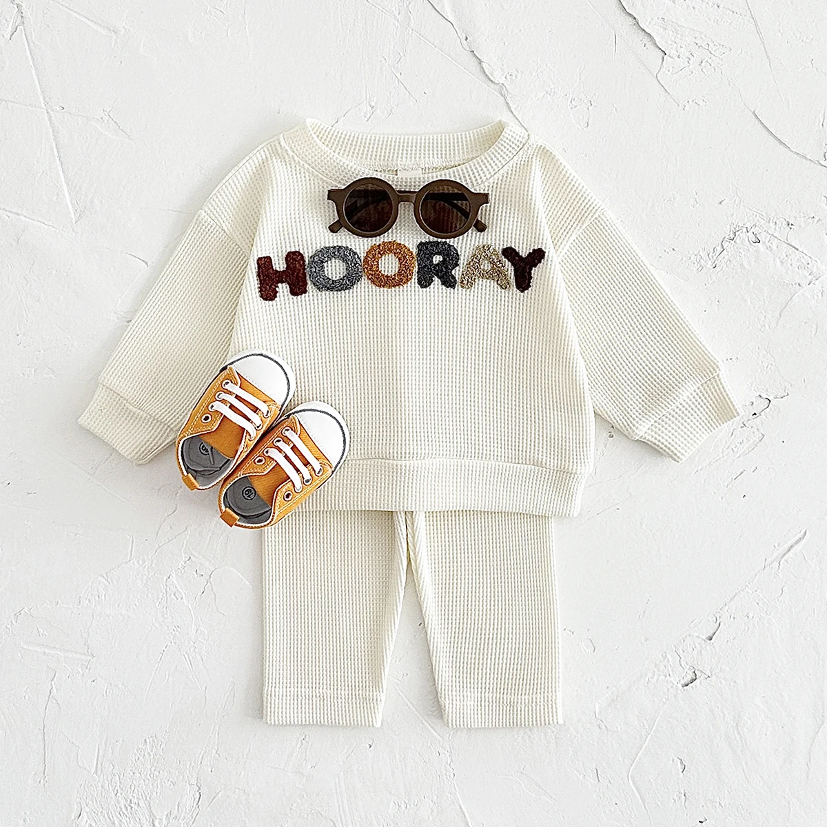 Ins Baby Set Boys Girls Spring Autumn Clothing Newborn Baby Sweatshirt + Pants Kids Suit Outfit Costume Sets Cotton 2Pcs