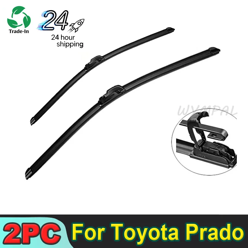 For Toyota Prado J90 1996-2002 1997 1998 1999 Wiper Front & Rear Wiper Blades Windshield Windscreen Window Brushes 19