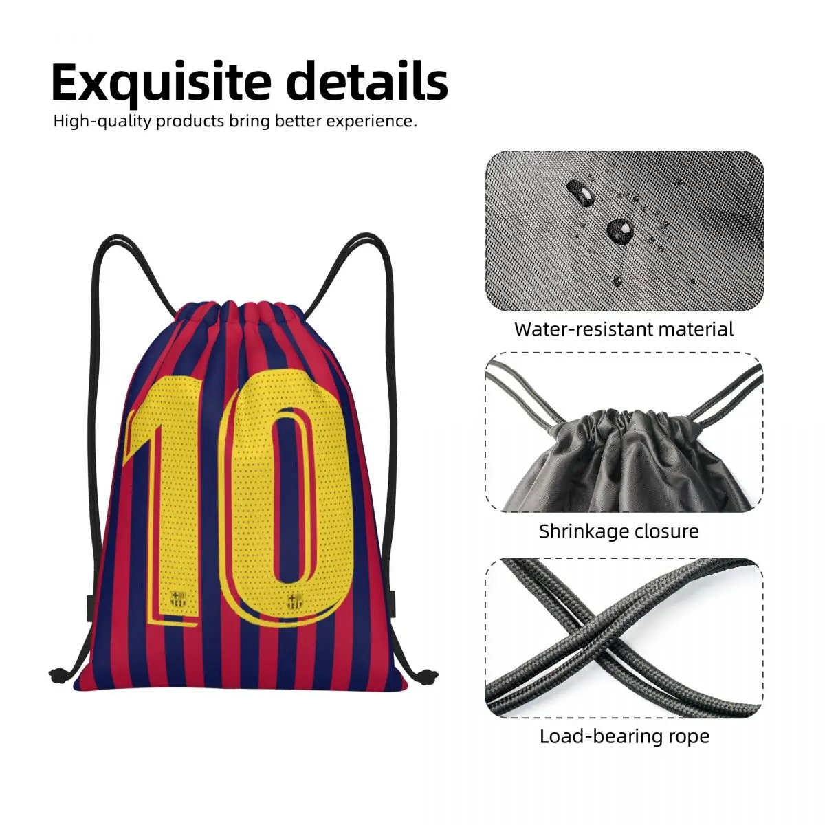 Numero personalizzato 10 Soccer Legend zaino con coulisse borsa da palestra sportiva per uomo donna Maradonas Shopping Sackpack