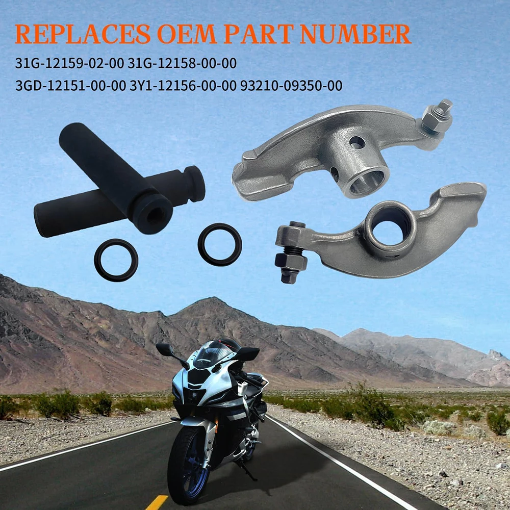 2pcs Rocker Arms & Rocker Arm Shafts Set for Yamaha Raptor 350 YFM350 2004-2010 2011 2012 2013