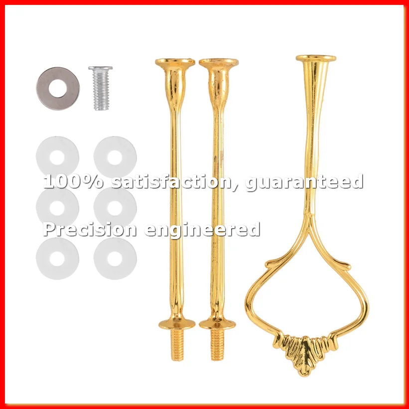6 Set Tray Hardware for Cake Stand 3 Tier Cake Stand Fitting Hardware Holder for Wedding and Serving Tray(Gold)-A79M