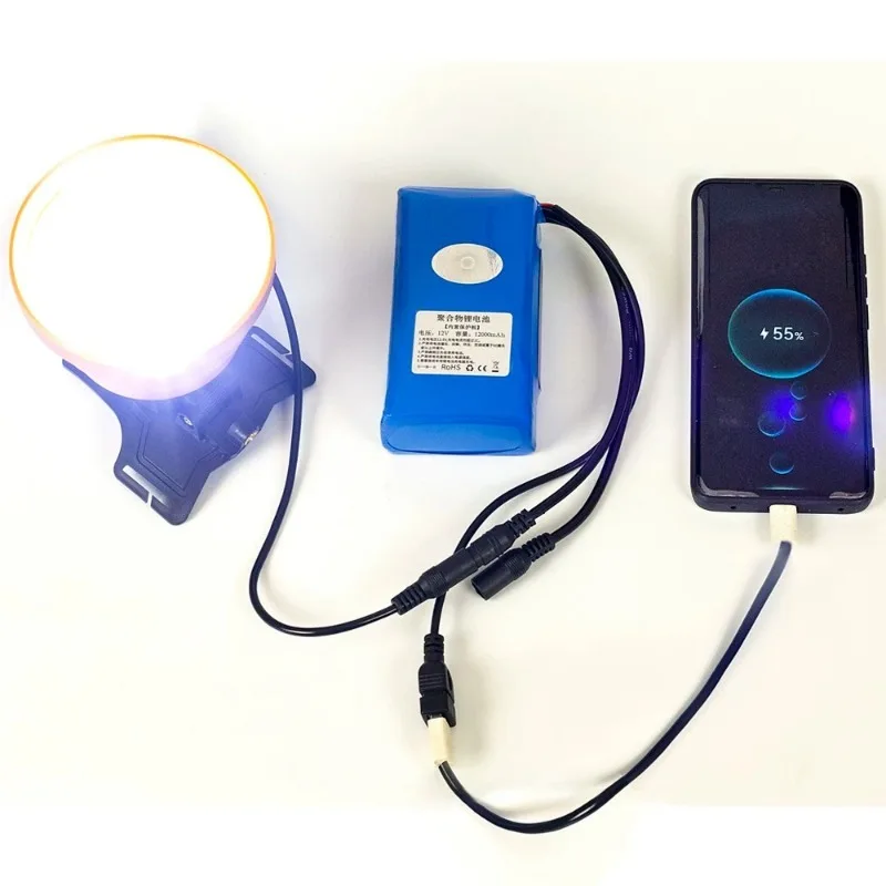 For12V5000mah Polymer Lithium Battery Large Capacity Rechargeable Outdoor LED Light with Audio Billboard Headlight Sprayer
