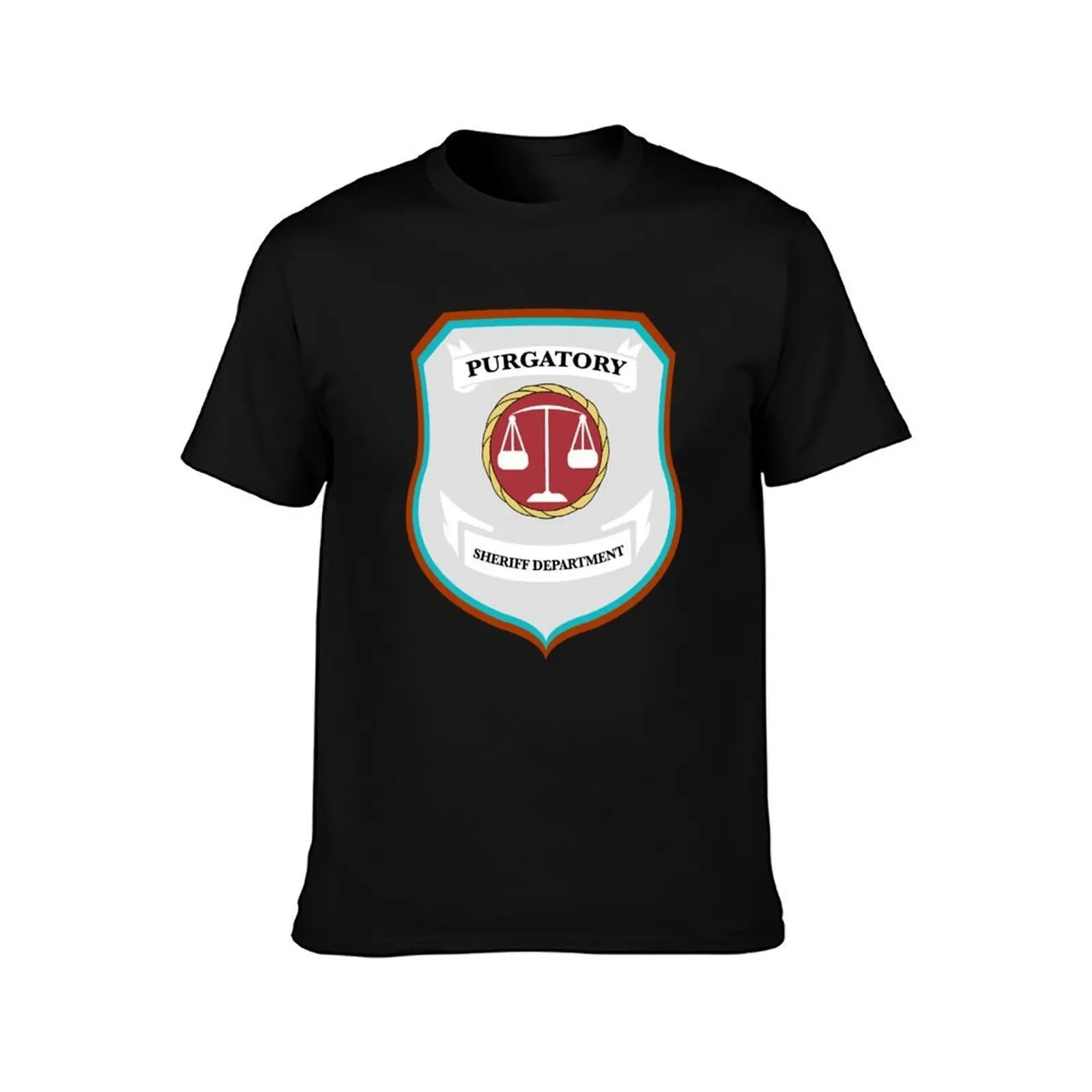 Purgatory Sheriff Department T-Shirt Running Gym Short Sleeve Sports Tee T-Shirt