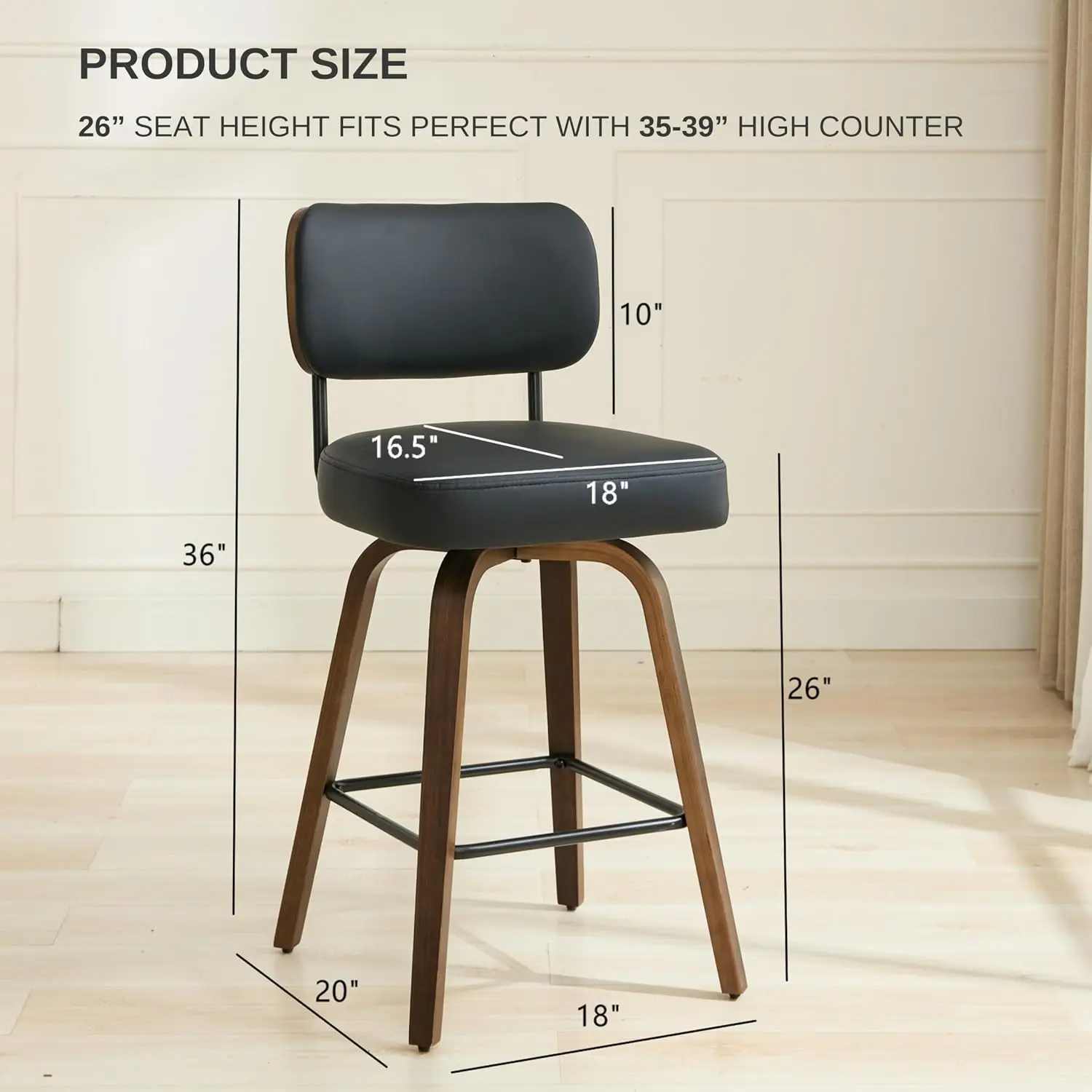 Swivel Bar Stools Set Of 2 26