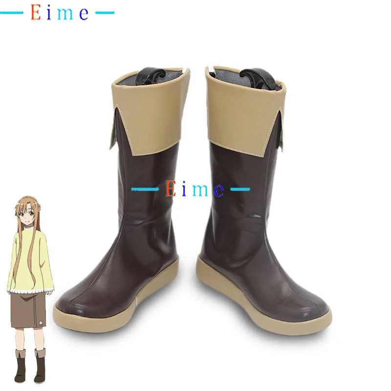 

Yuki Asuna Cosplay Shoes Anime Accessories Cosplay Props PU Leather Shoes Halloween Carnival Boots Custom Made
