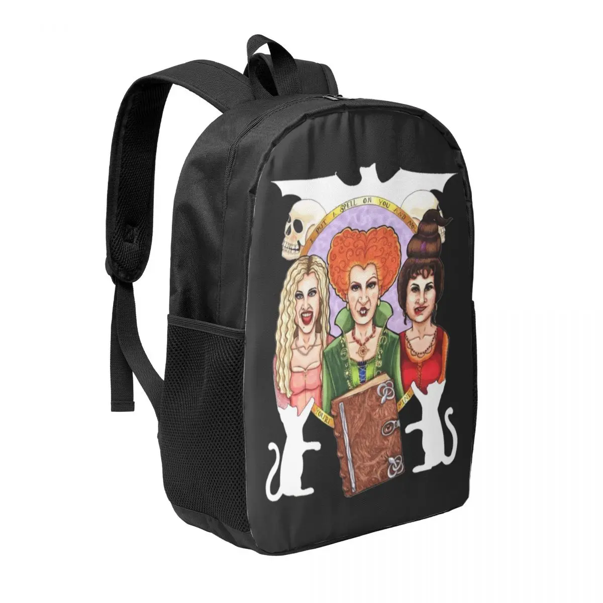 Custom Hocus Pocus Sisters Halloween Film Backpacks for Women Men Waterproof School College Bag Printing Bookbag