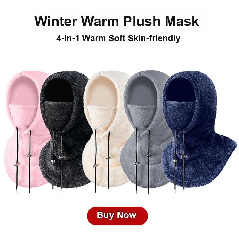 Arctic Fleece Warm Balaclava Thickened Windproof Face Neck Cover for Autumn Winter Outdoor Cycling Skiing