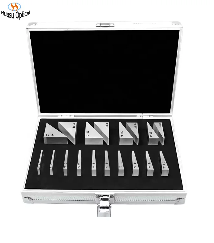 Ophthalmological Strabismus Examination Block Prism Lens Ophthalmic Check Test Prism Set Optical Trial Prism Lenses Aluminum Box