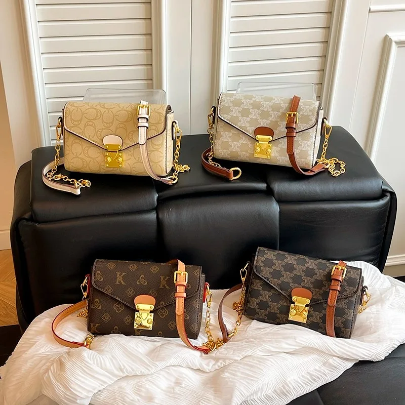 

Elegant High Quality Women's Crossbody Bag Leather Messenger Shoulder Luxury Brand Famous Designer Classic Ladies