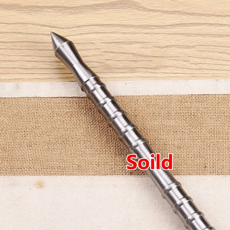 65CM Outdoor EDC Longquan Acciaio forgiato a mano Flauto multifunzionale Bastone corto Strumento per rompere le finestre portatile montato su auto
