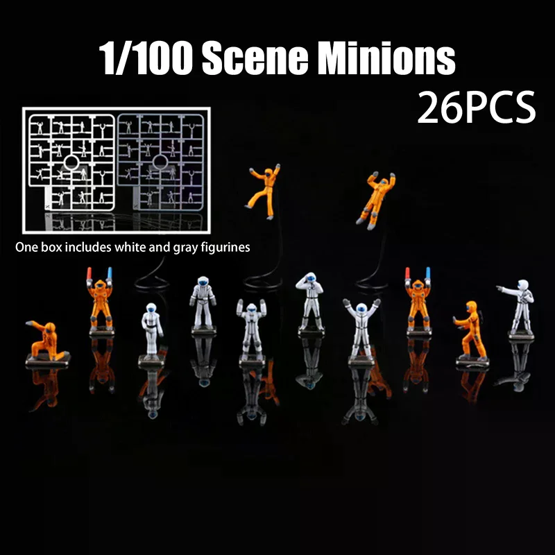 26 peças escala 1/100 modelo de pessoas em miniatura gnaku soldado montagem modelo cena figuras de construção para modelagem hobby acessórios diy