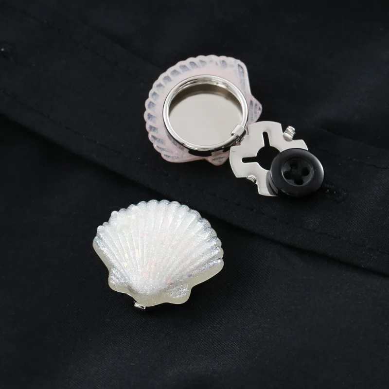 1 قطعة الراقية شل على شكل أزرار أكمام للملابس رائعة أنيقة اكسسوارات أزرار القميص يغطي مجوهرات الأزياء #2