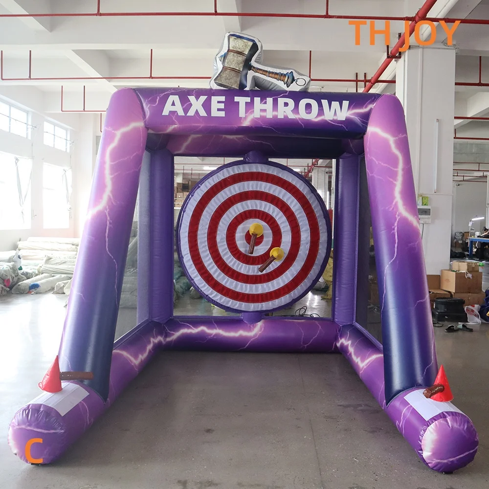 

fast air ship to door,Carnival Inflatable axe Throwing Game,outdoor portable PVC Inflatable axe throw dart Games for party