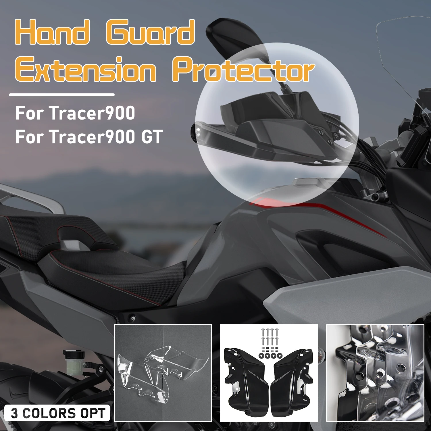 

For Yamaha TENERE 900/GT 18-20 2018-2020 Windshield Handguard Bar for Tenere-900 Windshield Wind Shield Hand Guard Protector Bar