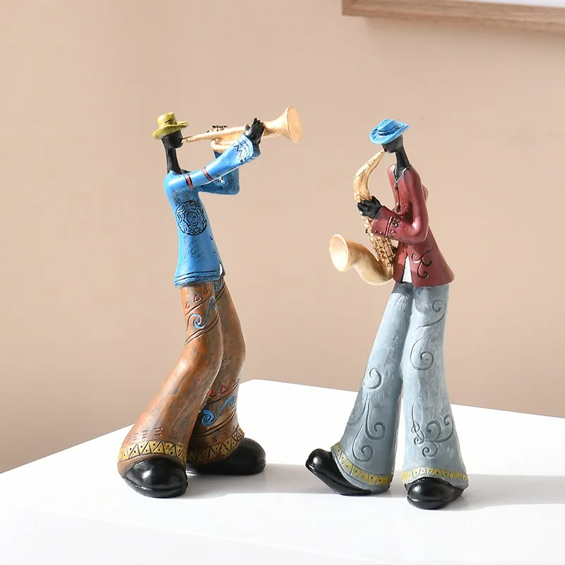 Vintage Band Art Ornaments,Music Figures,Statuette Living Room Bookshelves,TV Cabinet,Wine Cabinets,Figurine Decoration Gift
