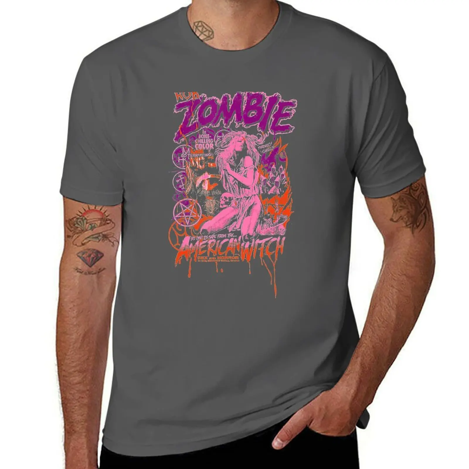 

Rob Zombie - American Witch Pastel T-Shirt mens graphic t shirts man t shirt designer T-Shirt