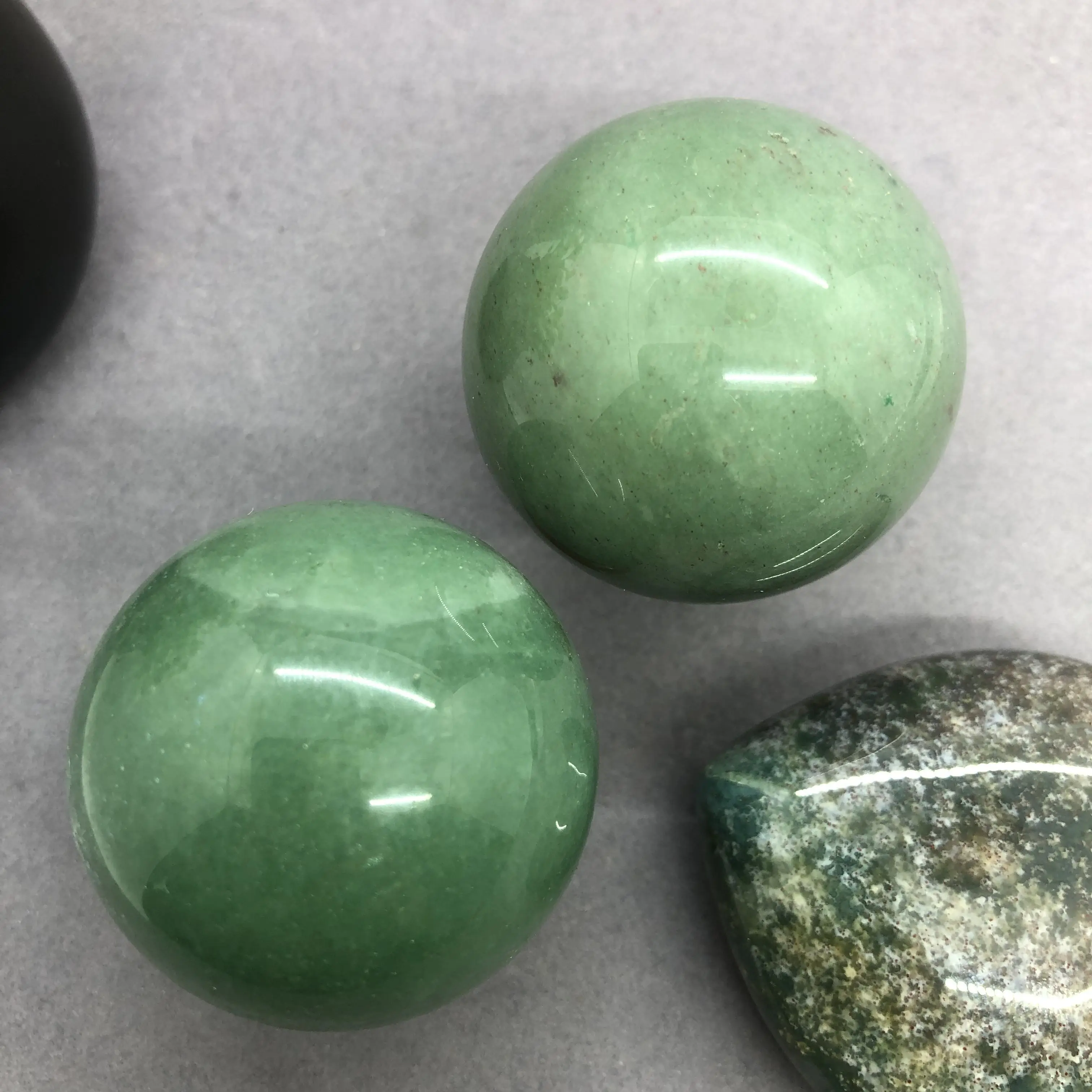 Green Aventurine Ball Natural Stone Diy for Decoration Fitness Speculum