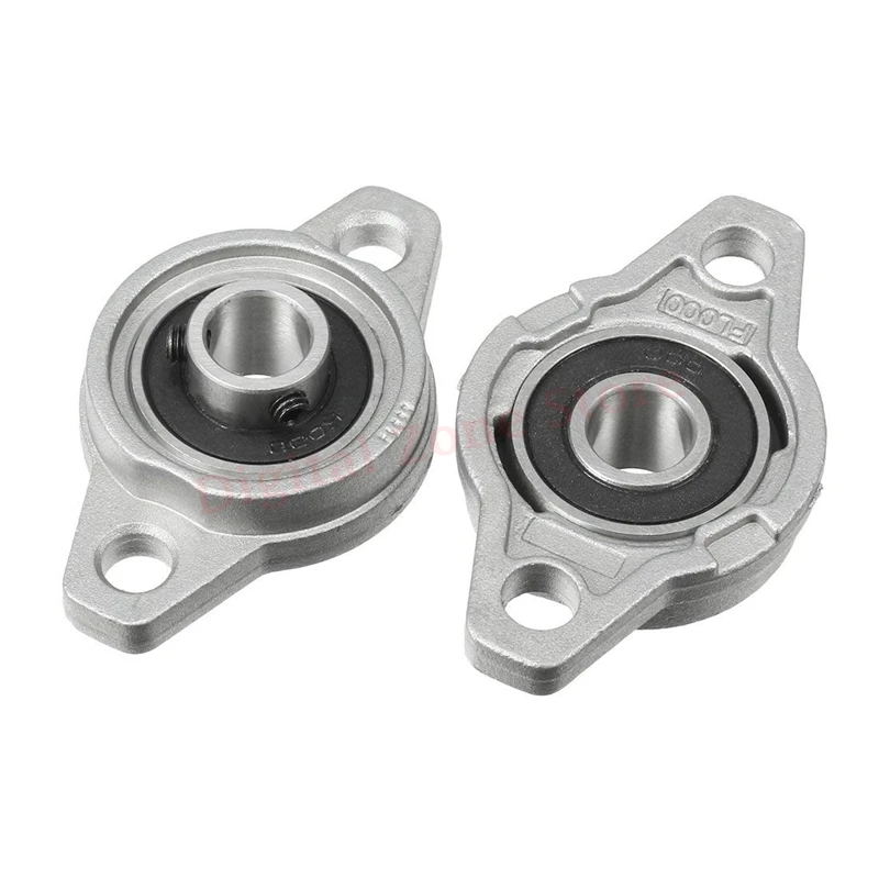 6 Packs KFL000 10mm Bore Zinc Alloy Self Aligning Pillow Block Flange Bearing for 10mm Linear Shaft Rod T10 Lead Screw