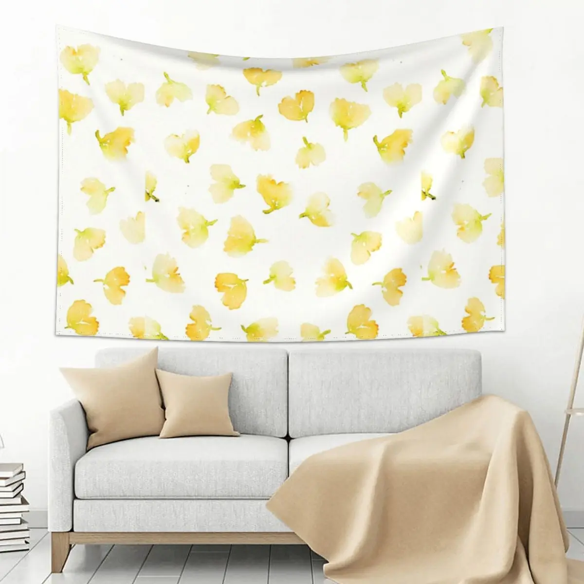 

Watercolor ginkgo leaves Tapestry
