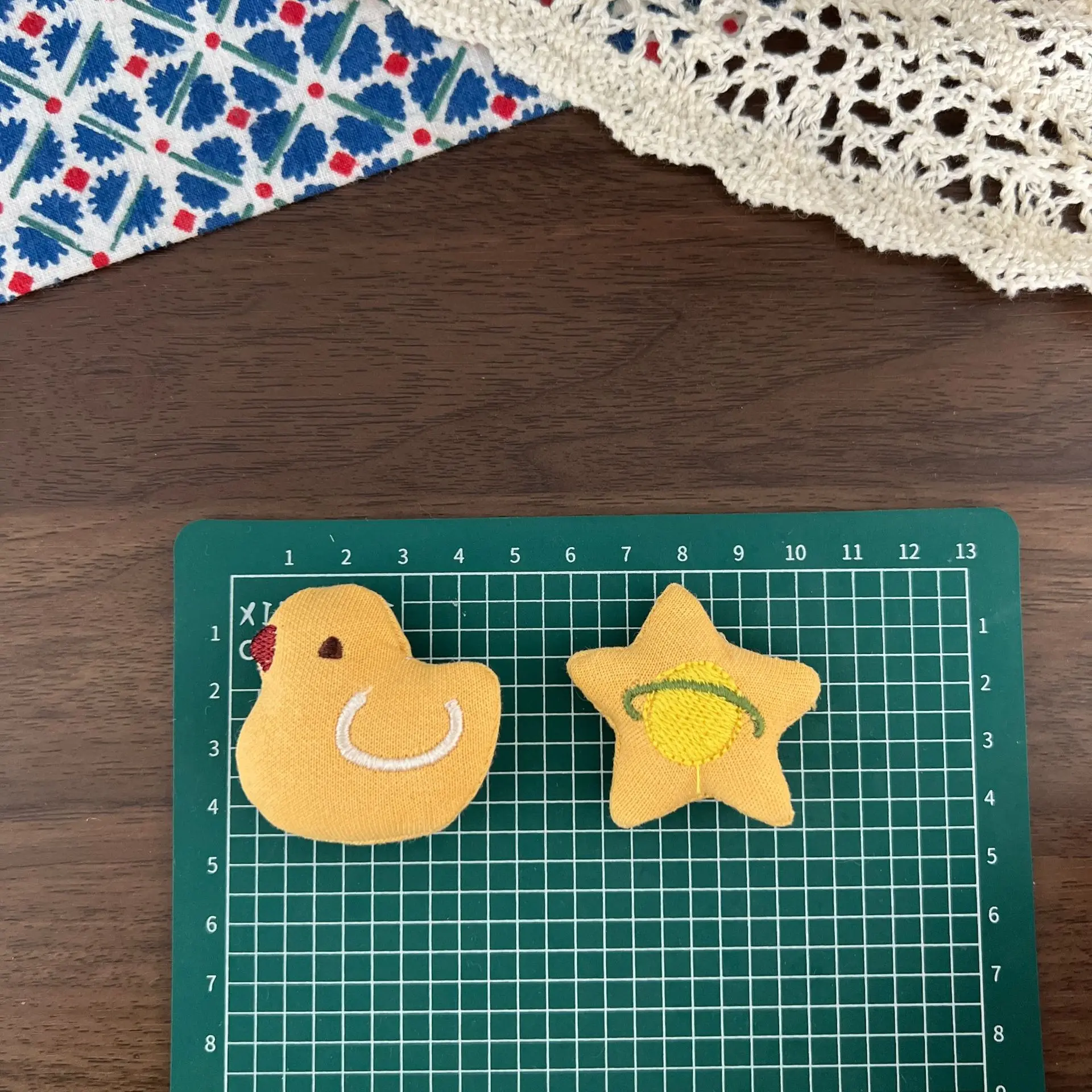 Brooch Pin DIY Accessory Yellow Chick Star Cotton Filled Bag Charm Decoration Handmade Craft Supply Soft Lightweight
