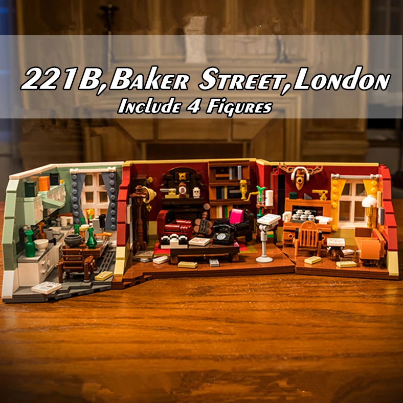 Expert Street View Moc 221b Baker Street Apartment Dr Watson Bricks Modular House Model Building Blocks Assembly Square