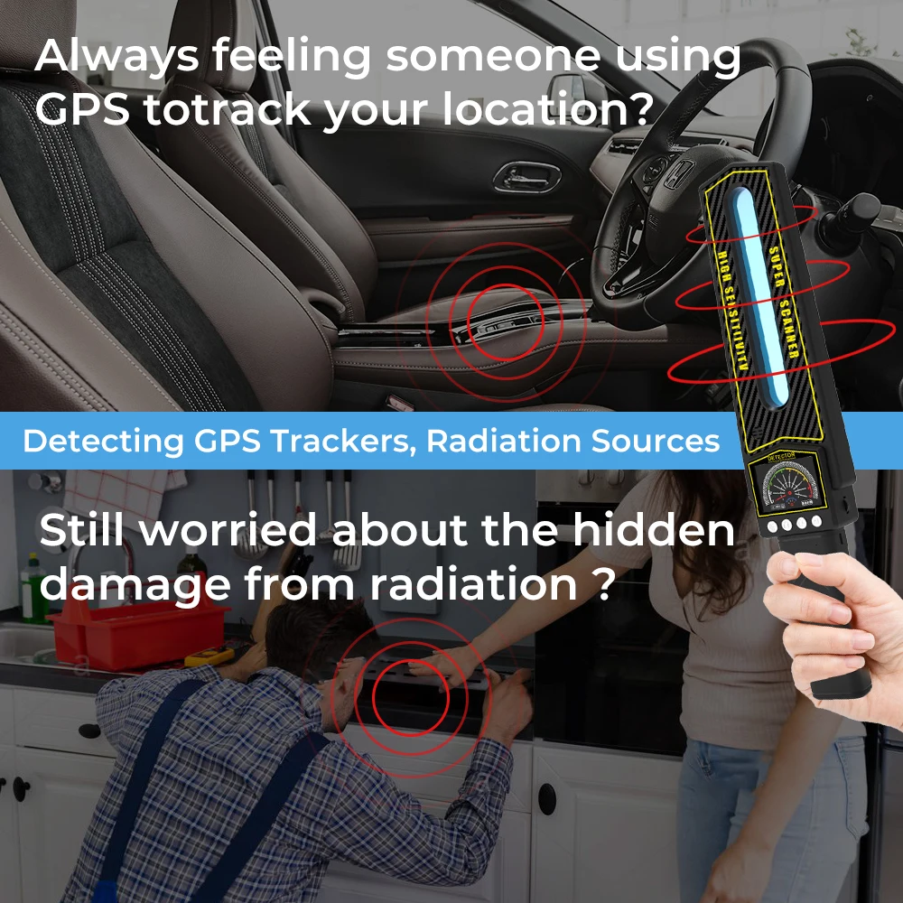 Detector Anti-candid de mano GPS inteligente AI Chip de detección de interferencias Wifi GSM Spy-cam señal inalámbrica Mini Bug Finder