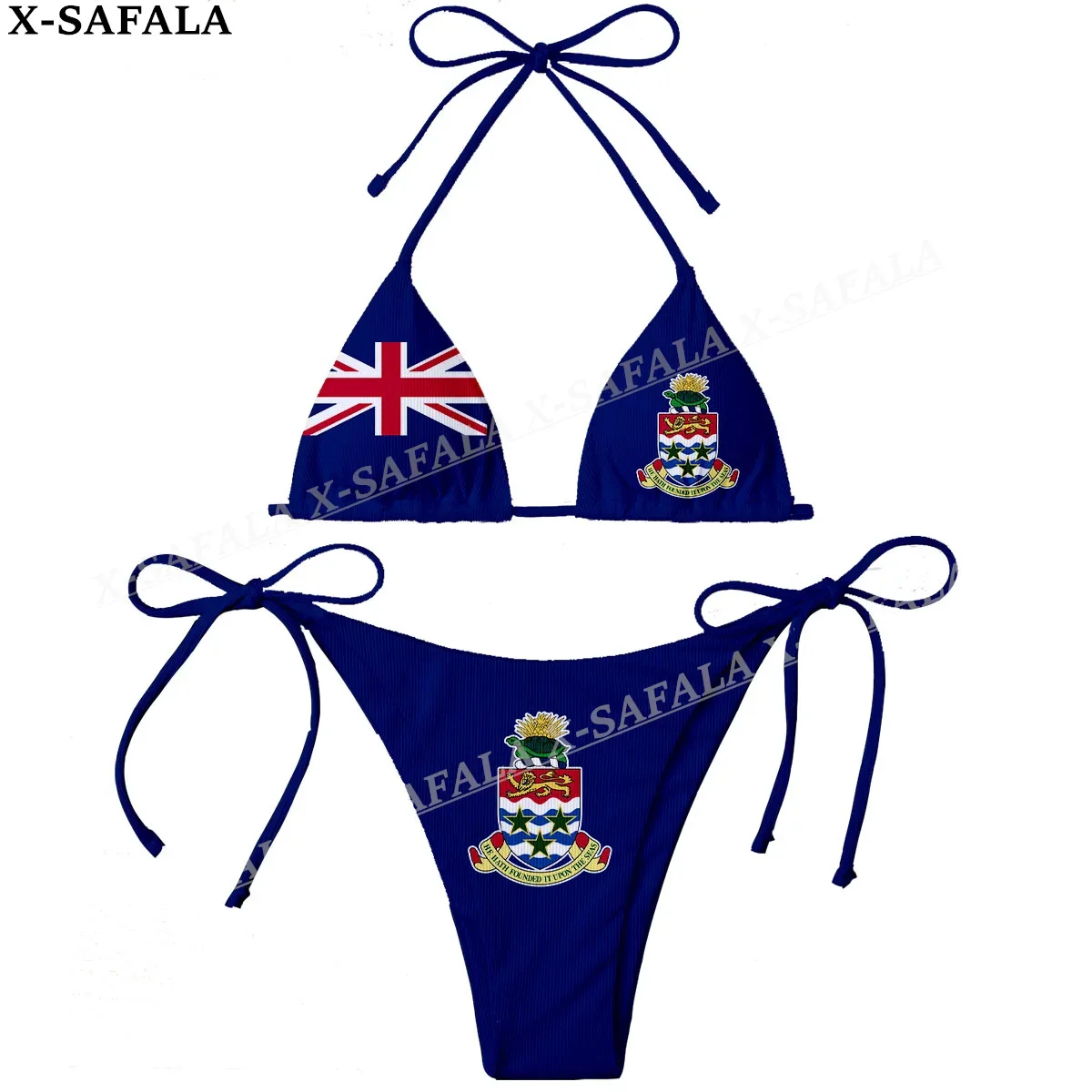 Cayman Islands Flag 3D Print Women Micro Sexy Bikini Bra Set Summer Beachwear Sexy Beach Two Pieces Bathing Suits Swimwear