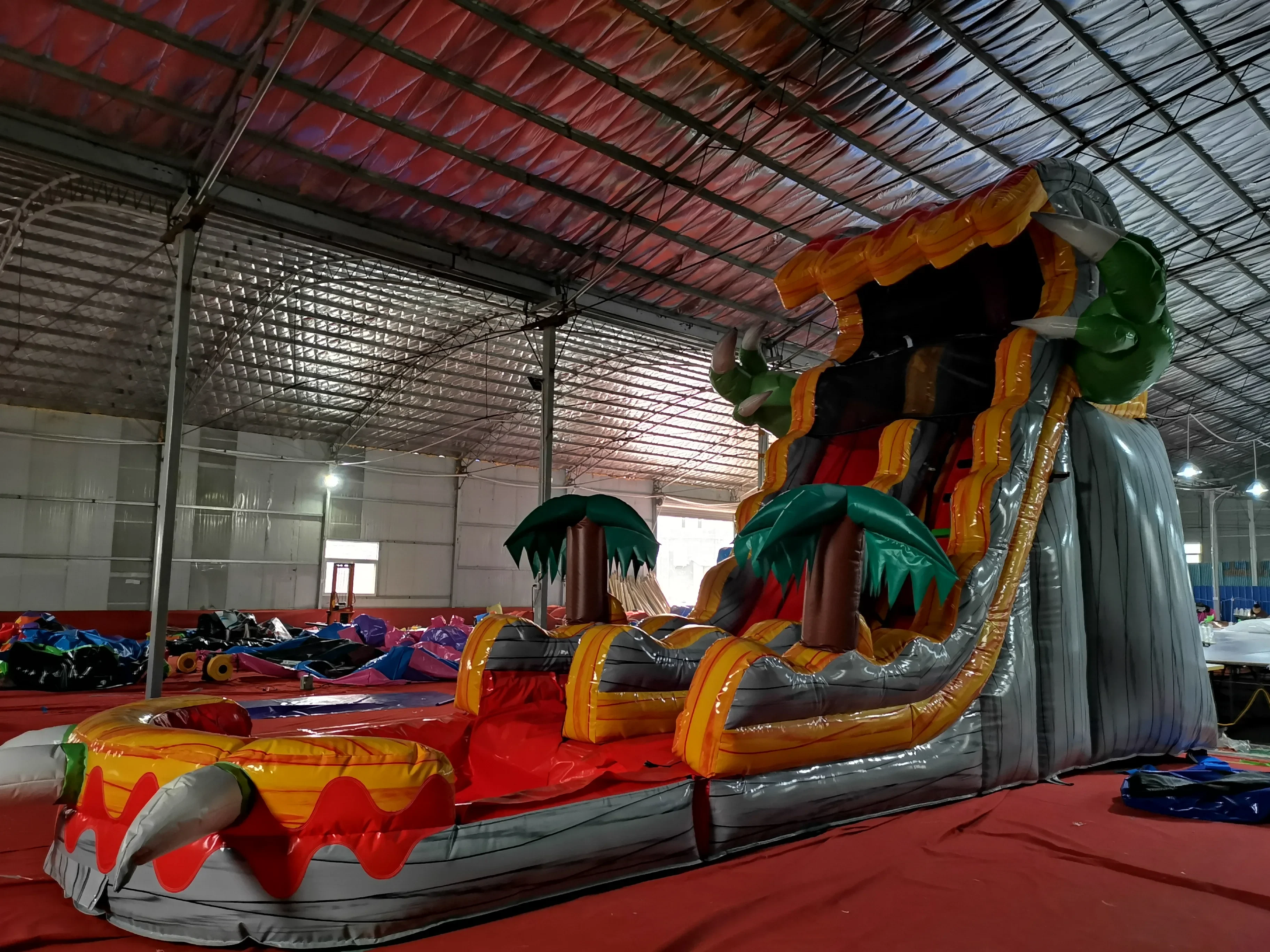 Commercial inflatable water slide for kid big cheap paw inflatable slides T-rex water slide