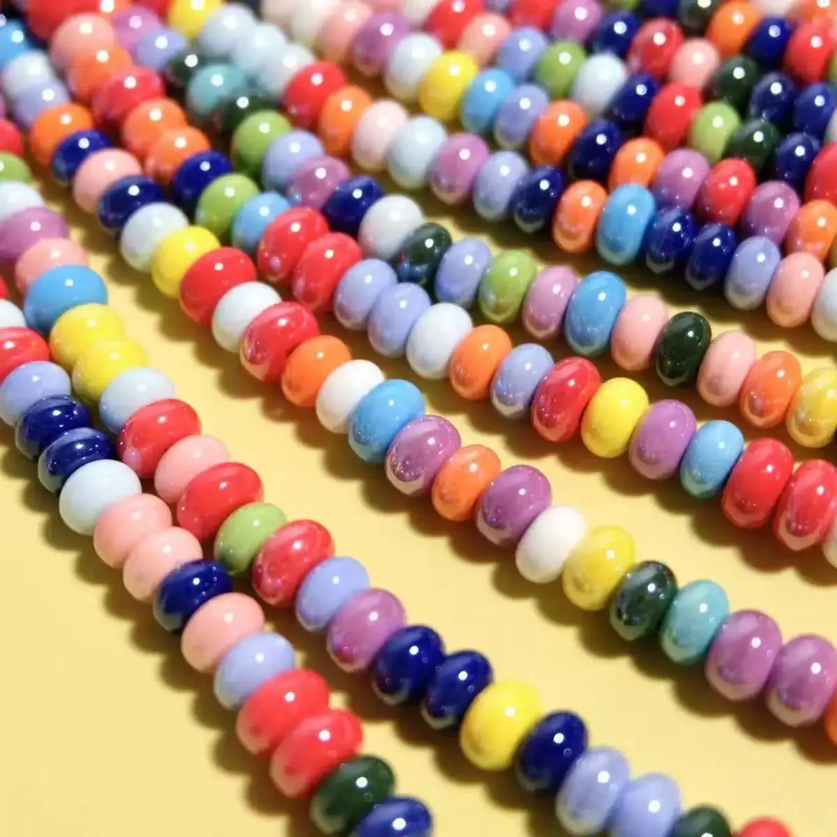 30pcs Cordial Design Earrings Accessories/Hand Made/Ceramic Beads/Wheel Shape/DIY Making/Jewelry Findings & Components