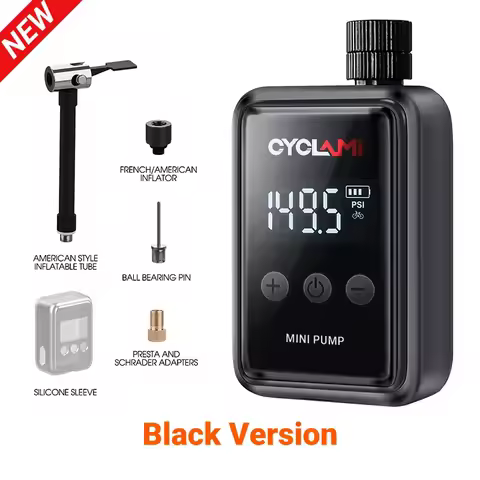 CYCLAMI HW125 Bomba de inflação elétrica para bicicleta Mini inflador de ar portátil de alta pressão 150Psi