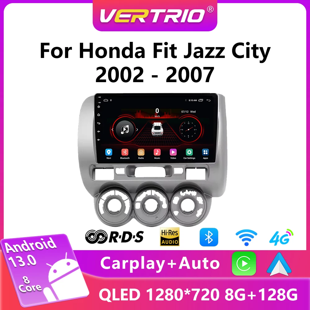 

Android 13 For Honda Fit Jazz City 2002 2003 2004 2005 2006 2007 2 Din Car Stereo Radio Multimedia Video Player GPS Navi Carplay