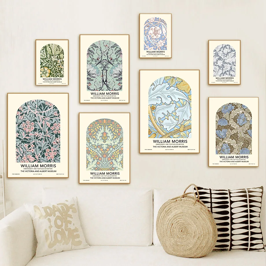 

Vintage Leaf Flower William Morris Garden Wall Art Canvas Painting Nordic Posters And Prints Wall Pictures For Living Room Decor