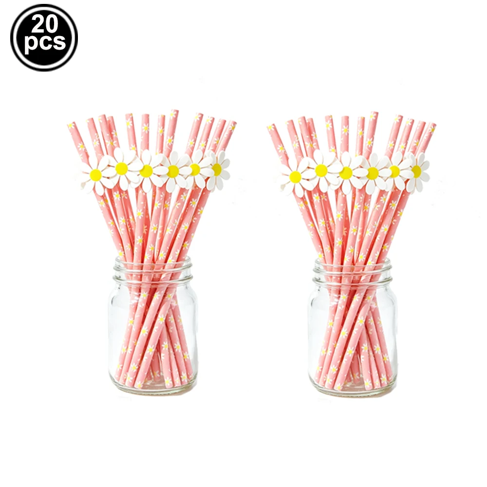 Gänseblümchen-Thema, Einweggeschirr, Blumen-Pappteller, Servietten, Tasse, Gänseblümchen-Blume, Kindergeburtstag, Party, Babyparty, Hochzeitsdekoration – Detail 4