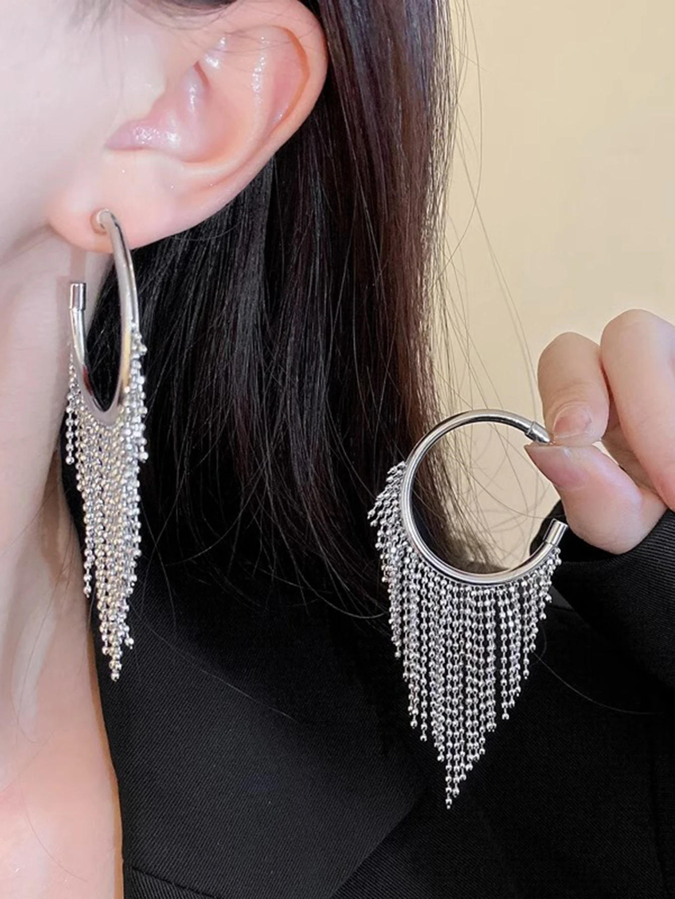 ボヘミアンタッセルイヤリング女性用、厚手のフープイヤリング、 - Tassel Earrings Boho のレビューと価格