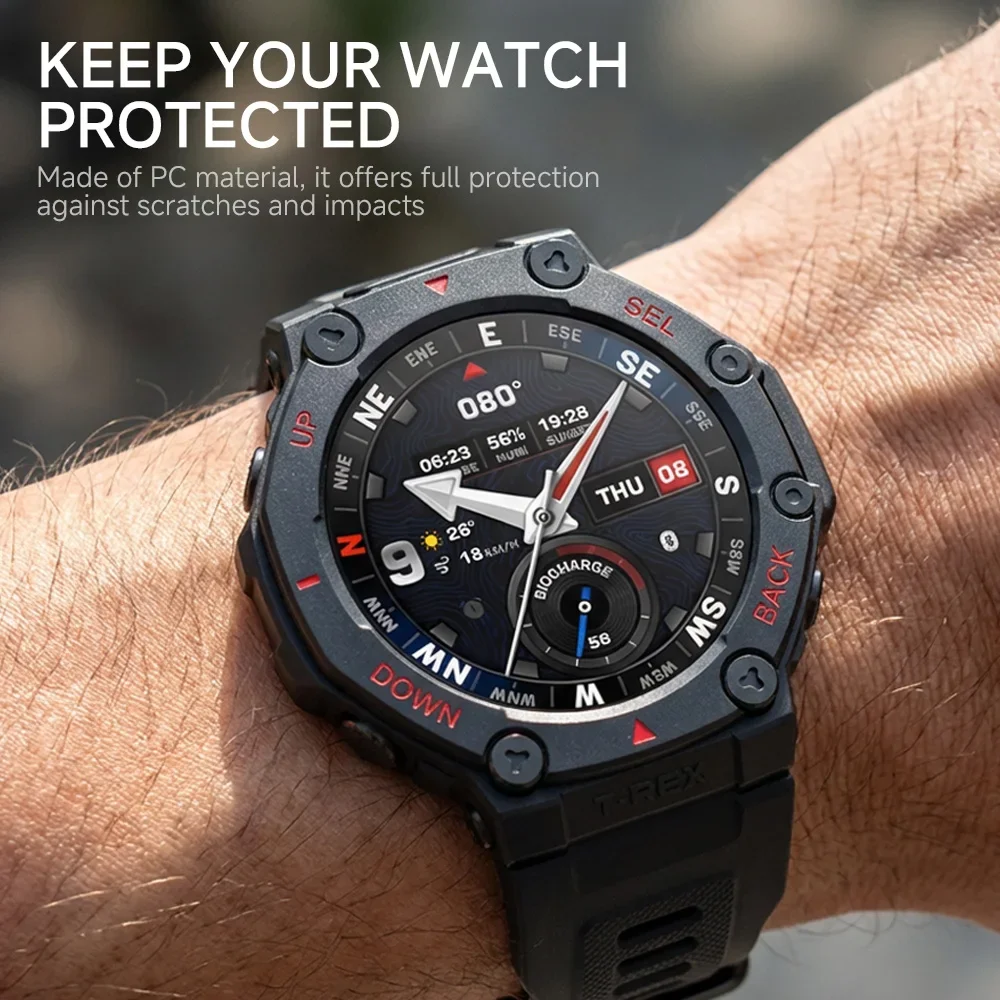 PC Protective Case for Huami Amazfit T-rex 3Pro 48mm Hollow Wear-resistant Protector Cover Shell Frame Smartwatch Accessories image 5