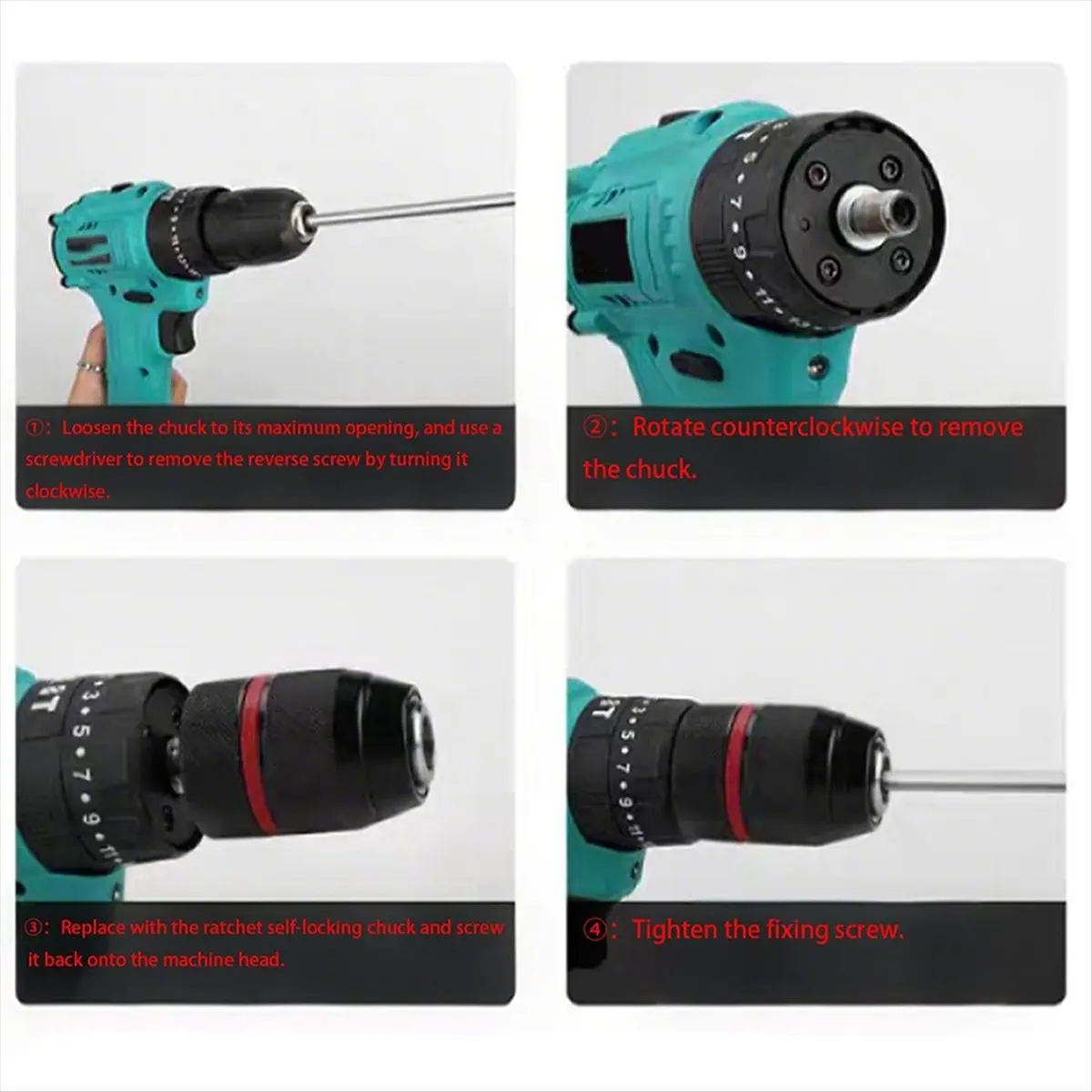A20I Multi - Function 1.5-13mm Self-Tighten Keyless Drill Chuck with 1/2-20UNF Mount, Complete with 3/8Inch SDS - Plus Shank