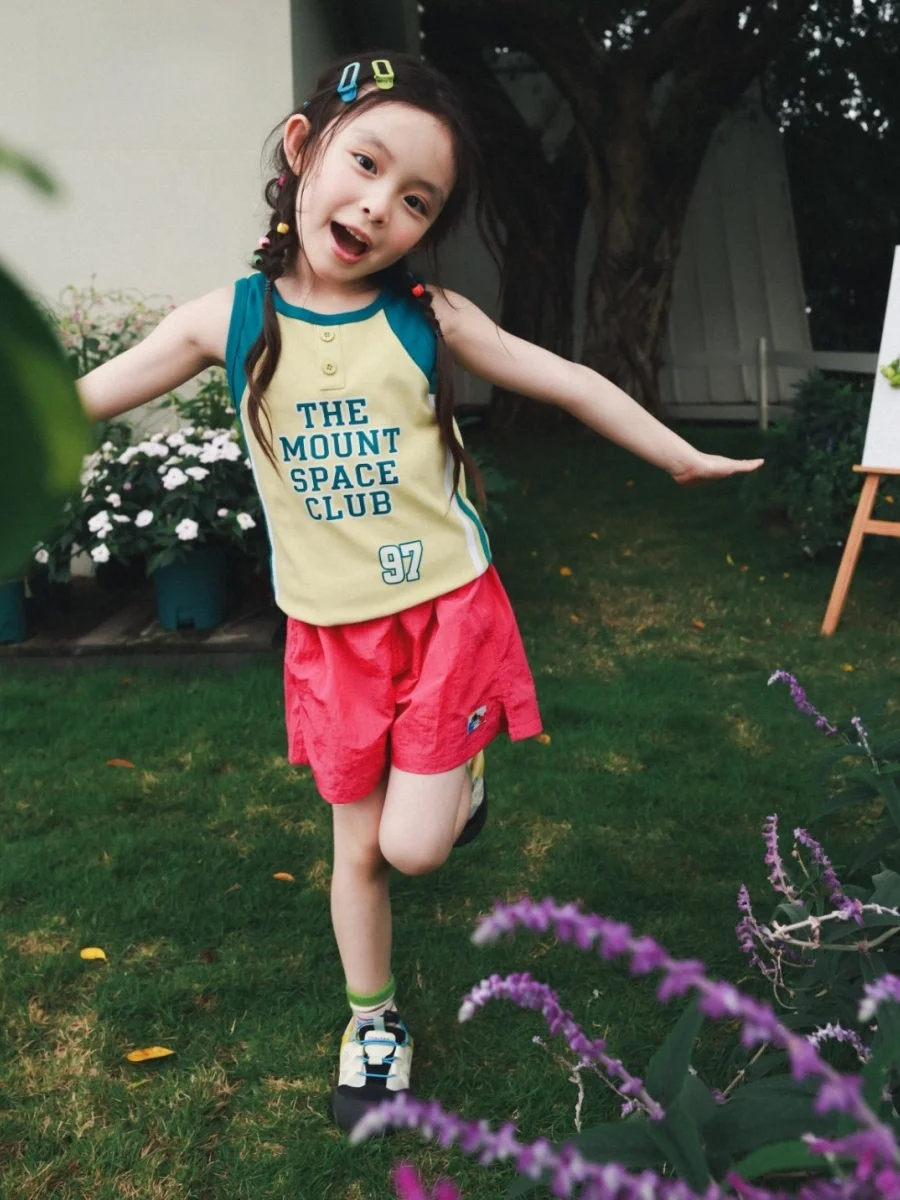 Cool Sensation Sleeveless Vest for Girls Outdoor Camping Sports T-Shirt Breathable Standard Fit Cotton Polyester Blend Summer