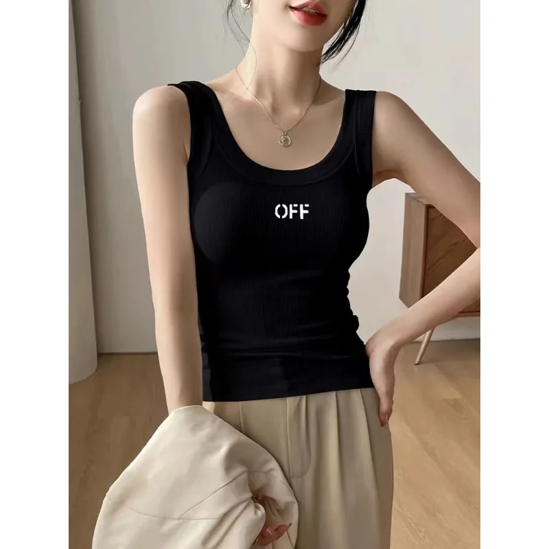 

NEW Spring Summer Solid Sleeveless Slim Fit Camisole Women Casual Basic Tank Top Chic Fashion Crew Neck Stretch Shirt Tank Top
