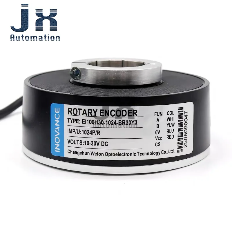 Changchun Weton EI100H30-1024-BR30Y3 Hollow Shaft Rotary Encoder 1024P/R 10-30VDC Incremental Photoelectric Encoder for Motor
