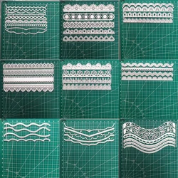 Wave Hollow Lace Scrapbooking Die Cut DIY Greeting Cards Album Paper Card Decorative Home Crafts Cutting Dies 2024 New Arrivals